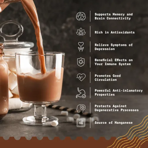 Miniatura 4 de NaturaleBio Cacao en polvo orgánico de 35 onzas. Sin azúcar, no alcalinizado y puro. Sustituto de cacao en polvo con rico sabor a chocolate negro.