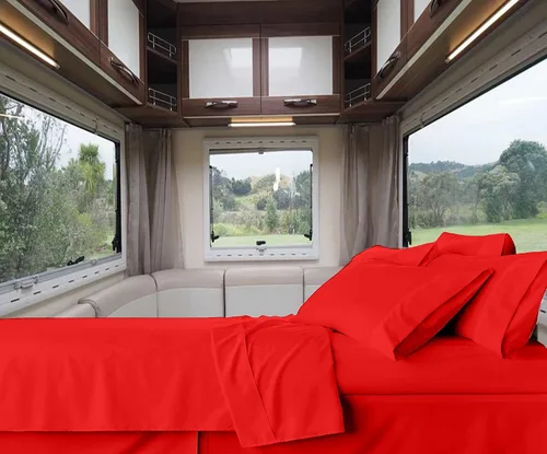 Miniatura 26 de RV-Sheets - Juego de sábanas estrechas de 29.9 x 78.3 in, 600 hilos, 100% egipcias, autocaravanas, caravanas, caravanas, barcos, suaves, de lujo