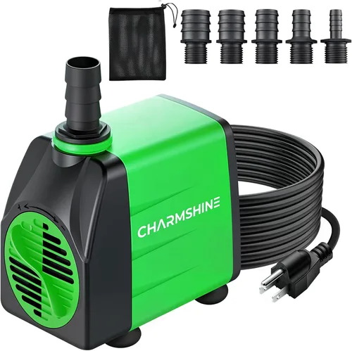 Miniatura 11 de Bomba de agua sumergible para acuarios 396 GPH 20 W [2026 actualizada] Bomba de fuente hidropónica para estanque de peces de 1500 L/H Bomba de agua