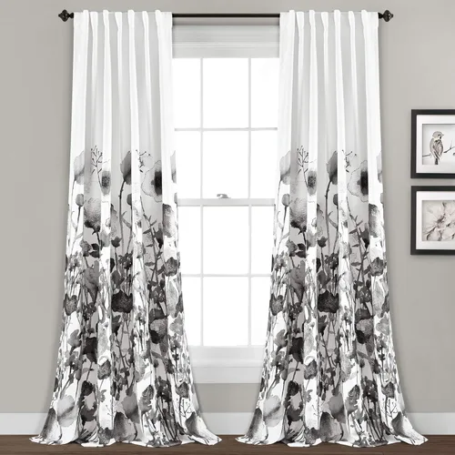 Miniatura 10 de Lush Decor Zuri Flora Cenefa para ventana de oscurecimiento con solapa única, 52 pulgadas de ancho x 18 pulgadas de largo + 2 pulgadas de cabecera