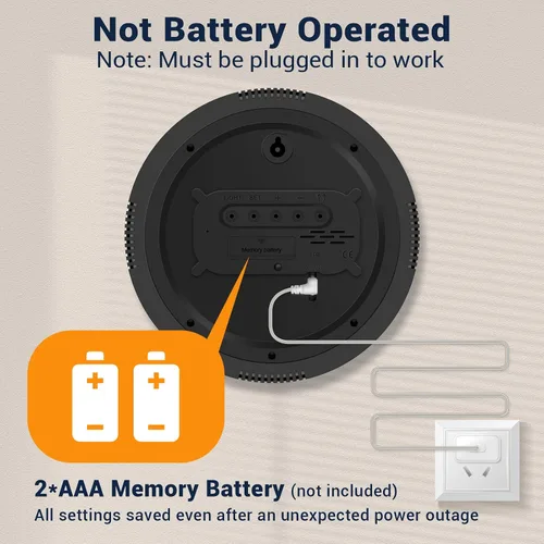 Miniatura 8 de Reloj de pared digital grande de 10 pulgadas: 13 RGB que cambia de color LED moderno reloj con control remoto, pantalla grande con atenuación