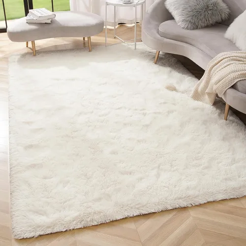 Miniatura 54 de Amearea Alfombra de Área Peluda Esponjosa para Dormitorio de Niños Sala de Estar, Extra Suave y Difusa Alfombras Peludas, Antideslizante, Alfombra