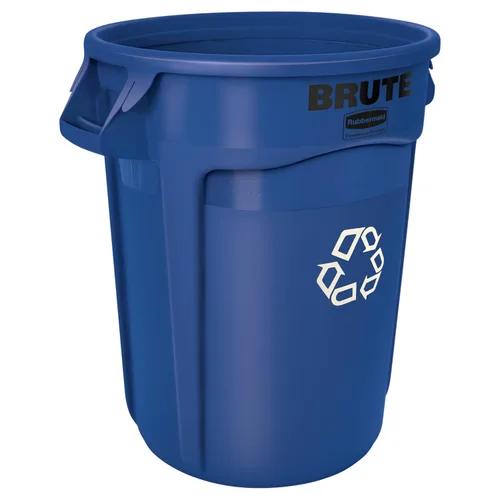 Miniatura 36 de Rubbermaid Commercial Products BRUTE - Bote de basura redondo resistente, 20 galones, azul, para paisajistas/sitios
