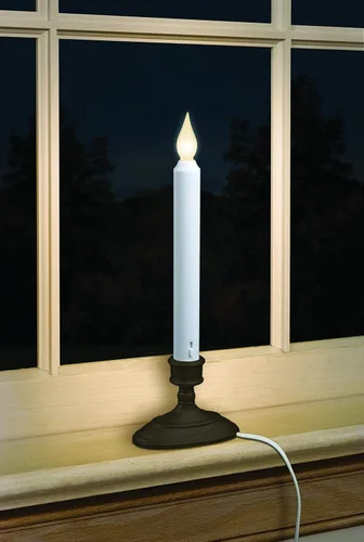 Miniatura 3 de Xodus Innovations FPC1370A - Vela eléctrica de ventana sin llama de 11 pulgadas con inclinación para cambiar el color de la llama y temporizador