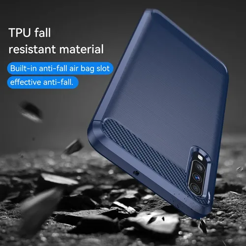 Miniatura 5 de Funda EUAGVQY para Samsung A70 Galaxy A70, Funda de Fibra de Carbono de TPU Blanda Antideslizante Duradera y Ligera, Funda Protectora para Samsung