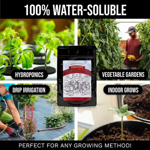 Miniatura 6 de Té de compost instantáneo (5 onzas) – Probiótico para plantas y potenciador de rendimiento para hidroponía y todo tipo de jardinería Fórmula