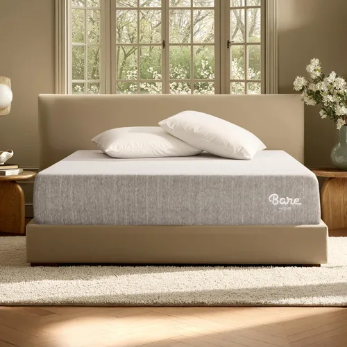 Bare Home Colchón Twin XL - Firme Relajante - Espuma Viscoelástica de Memoria Extra Gruesa Certificada CertiPUR-US - Soporte y Alivio de Presión -