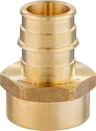 Miniatura 3 de Paquete de 2 accesorios de latón EFIELD Pex A de expansión de flujo completo de 1 pulgada x 1 pulgada, adaptador NPT hembra F1960 solo para tubería