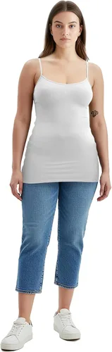 Miniatura 4 de Emmalise Camisola larga casual básica para mujer, con tirantes ajustables, top en capas