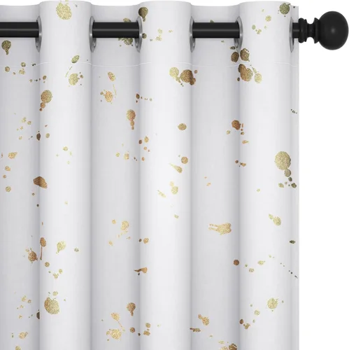 Miniatura 46 de Deconovo Cortinas opacas, 2 paneles, 52 x 72 pulgadas, cortinas con aislamiento térmico para oscurecer la habitación, con ojales para dormitorio