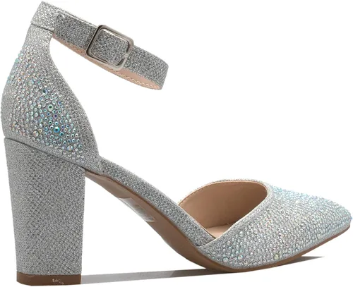 Miniatura 3 de Olivia K - Zapatos de tacón con pulsera en el tobillo para mujer, estilo clásico, cómodos
