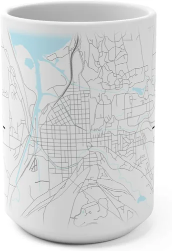 Miniatura 2 de Ithaca, New York NY Map Mug (11 oz)