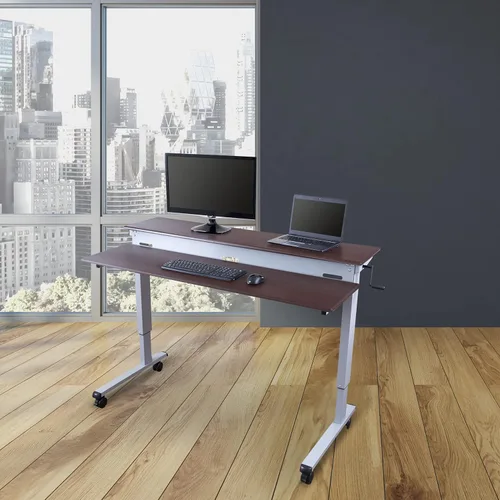 Miniatura 11 de DESK STORE - Escritorio para computadora ajustable para estar sentado o parado