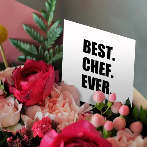 Miniatura 3 de Best Chef Ever - Regalos de texto para el mejor cocinero del mundo, tarjeta de felicitación, 6 x 6 pulgadas, individual (gc_179767_5)