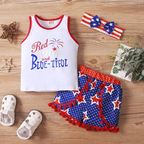 Miniatura 6 de LYSMuch Conjunto de ropa de verano con estampado de béisbol para niñas pequeñas, camiseta y pantalones con borlas