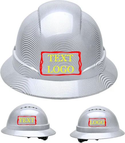 Miniatura 8 de Casco de seguridad personalizado para construcción Casco de trabajo de seguridad con suspensión de trinquete ajustable de ala completa con carcasa