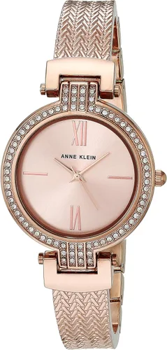 Miniatura 3 de Anne Klein Juego de reloj y pulsera con detalles de cristal premium para mujer, AK3584