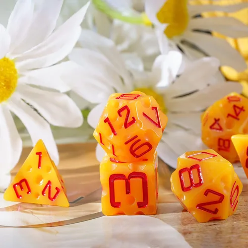 Miniatura 3 de Juego de dados de resina para DND, juego de 7 dados poliédricos negros D&D rellenos con papel de colores brillantes para juegos de rol