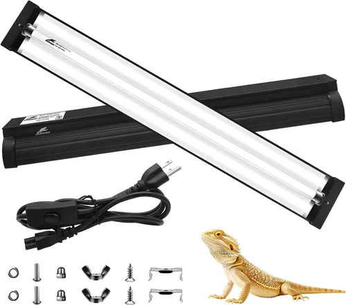 Miniatura 9 de T5 10.0 UVB - Kit combinado de lámpara de reptil UVB de 8 W de alto rendimiento con reflector de aleación más amplio mejorado para dragones