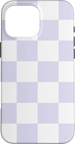 Miniatura 19 de Cute Pastel Lavender Off White Checker Pattern Design Case for iPhone 17