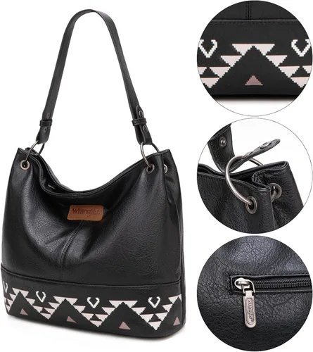 Miniatura 22 de Wrangler Hobo - Bolsas para mujer de cuero vegano con asa superior, bolsos de hombro y bolsos