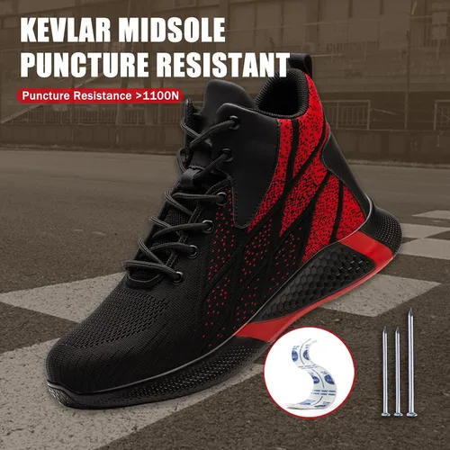 Miniatura 3 de ARCHINSERT Zapatos de punta de acero para hombres y mujeres, zapatos de seguridad indestructibles, resistentes al deslizamiento, puntera de acero