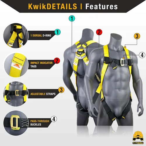 Miniatura 4 de KwikSafety - Charlotte, NC - TSUNAMI COMBO [Cuerda TNzada Premium] Cuerda de Salvavidas Vertical ANSI OSHA Agarre Gancho de Presión Amortiguador