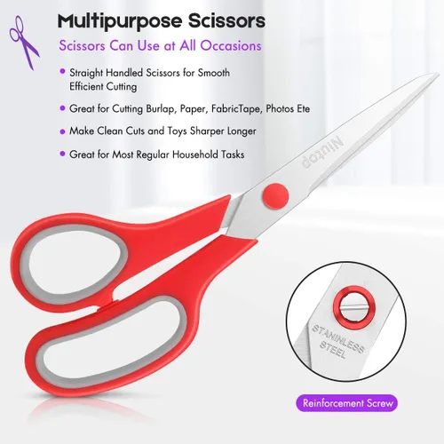 Miniatura 6 de Niutop - Juego de 40 tijeras a granel, tijeras multiusos de tela para costura afilada de 8 pulgadas para oficina, hogar, escuela secundaria/media