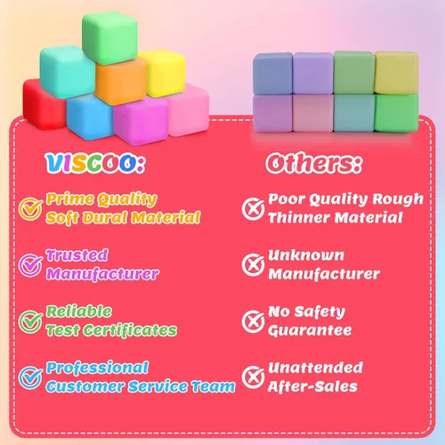Miniatura 5 de Paquete de 12 cubos de estrés de aumento lento, bolas de estrés para masa, juguetes para aliviar la ansiedad, cubo suave, juguetes elásticos