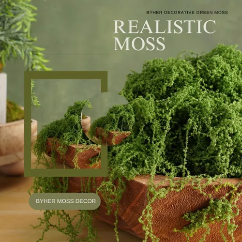 Miniatura 5 de Musgo falso para plantas de interior, paquete de 7 onzas, césped artificial para manualidades, arreglos florales y plantas en maceta, alternativa