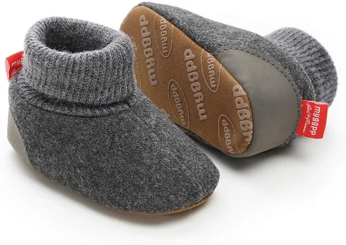 BENHERO Botines de forro polar para bebés y niñas, para invierno, recién nacidos, antideslizantes, suela suave, calcetines de invierno, zapatos
