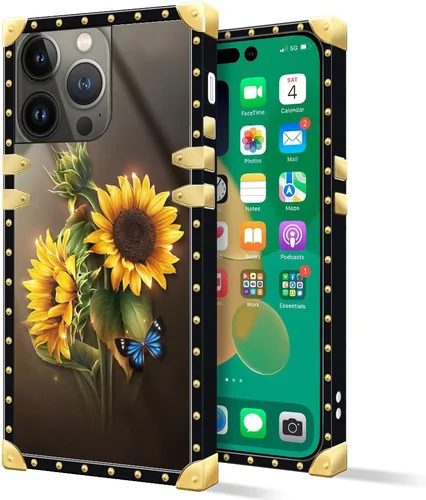 Miniatura 8 de DAIZAG Funda compatible con iPhone 14 Pro Max, funda de Angel Wings Girl para iPhone 14 Pro Max, decoración de metal de TPU suave a prueba de golpes