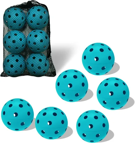 Miniatura 45 de Paquete de 6 pelotas de pickleball deportivas para exteriores - 40 pelotas de pickleball - Bolas de pickleball de EE. UU. aprobadas por USAPA