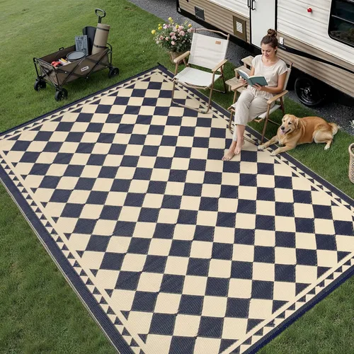 Miniatura 50 de HUGEAR Alfombra de Exterior para Patios en Liquidación, Alfombra Impermeable, Alfombra Grande para Exteriores, Alfombras de Camping de Paja Plástica