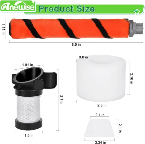 Miniatura 3 de Anewise Filtro de repuesto para aspiradora inalámbrica Shark ION Flex Duo Clean IF100 F80 UF280 IF200 IF201 IF202 IF203Q IF252 IF281 IF282, 2 HEPA +