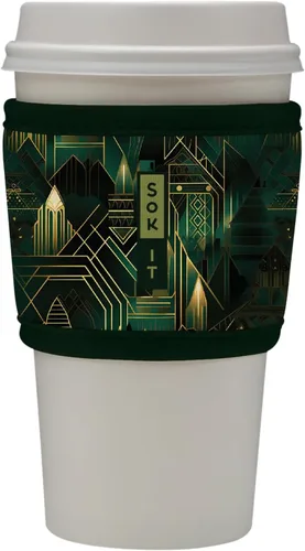 Miniatura 191 de Sok It HotSok Coffee & Tea - Funda de neopreno con aislamiento reutilizable (floral abstracto)