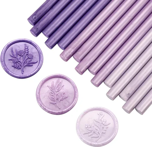 Miniatura 9 de Yoption 15 barras de cera para sellar pistola de pegamento para sello de cera, ideal para invitaciones de boda, sobres, tarjetas, ideas de regalo