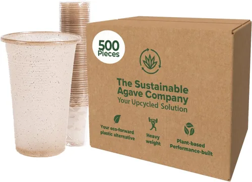 Miniatura 7 de Vasos de Fibra de Agave Dulce de The Sustainable Agave Company, 12 oz, 50 Unidades, a Base de Plantas, Hechos con Materiales Reciclados, Beige