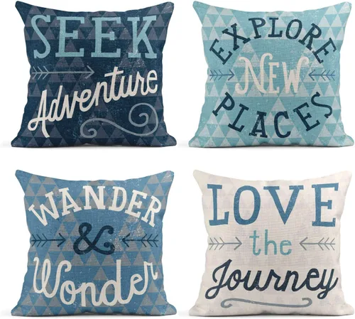Miniatura 8 de Juego de 4 fundas de almohada de lino color gris rústico Love You are My Favorite Partner I Love You Forever Follow Funda de almohada para Multi 513