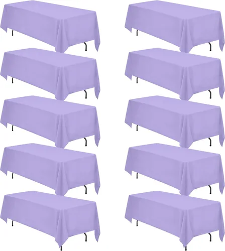 Miniatura 174 de BRILLMAX 6 Pack de Manteles Azul Marino para Mesas Rectangulares de 8 Pies 90 x 156 Pulgadas - 8 pies Mantel Rectangular a Granel de Lino