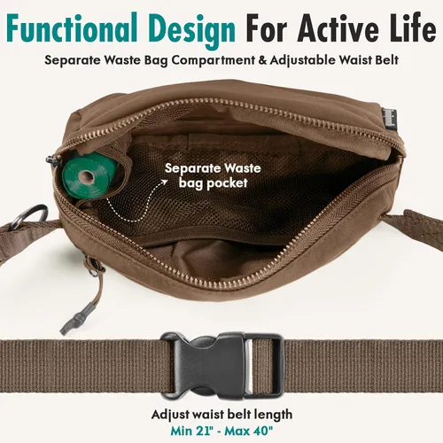 Miniatura 2 de Correa de perro manos libres con bolsa de golosinas para perros, correa de cintura elegante y moderna para pasear al perro, para llevar