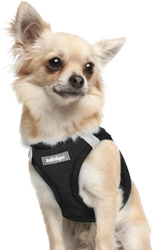 Miniatura 53 de rabbitgoo Arnés para perro pequeño, chaleco de malla suave para cachorros con hebilla de seguridad, arnés reflectante transpirable para mascotas