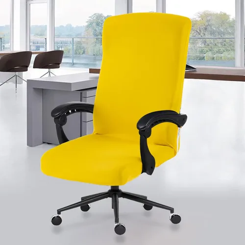 Miniatura 89 de Fundas elásticas para asiento de silla de oficina de escritorio - Funda universal de spandex para silla de computadora - Fundas removibles lavables