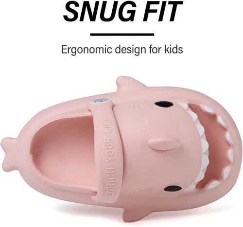 Miniatura 5 de Sandalias de tiburón para niños, pantuflas de tiburón para niños y niñas, sandalias de almohada con suela gruesa, suaves y antideslizantes