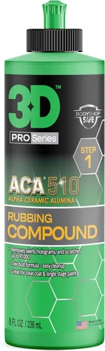 3D ACA 510 Compuesto para Pulir – Compuesto de Corrección de Pintura de Corte Rápido con Alúmina Cerámica Alfa | Seguro para Talleres de Carrocería,