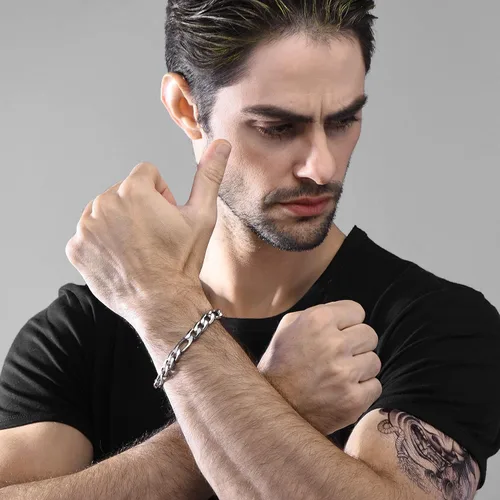 Miniatura 2 de U7 Figaro Bracelet, Stainless Steel Figaro Chain Bracelet, Rope Chain Bracelet Stainless Steel 18K Gold Plated Wrist Chain for Men Women