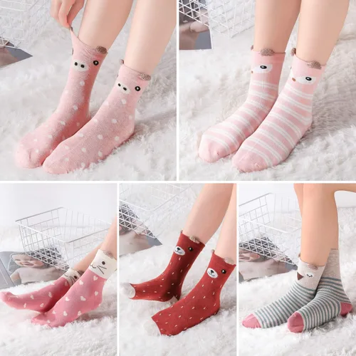 Miniatura 4 de Calcetines de vestir de algodón suave de moda para niños y niñas