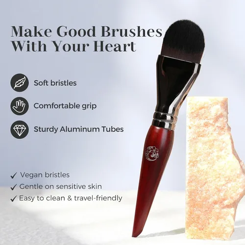 Miniatura 6 de ENERGY Brocha de base para maquillaje líquido, máscara facial de bricolaje de cerdas suaves de alta calidad, cepillo de contorno facial para mezclar