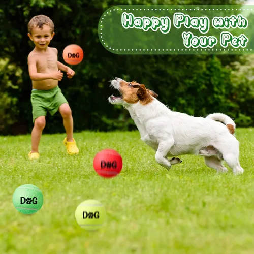 Miniatura 5 de Yunsailing 30 pelotas de tenis pequeñas para perros de 2.5 pulgadas, bolas coloridas para perros, juguetes a granel fáciles de atrapar