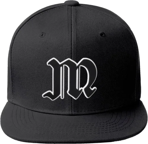 Miniatura 1149 de Daxton Gorra clásica con visera de billete plano con letras del alfabeto inglés antiguo de la A a la Z